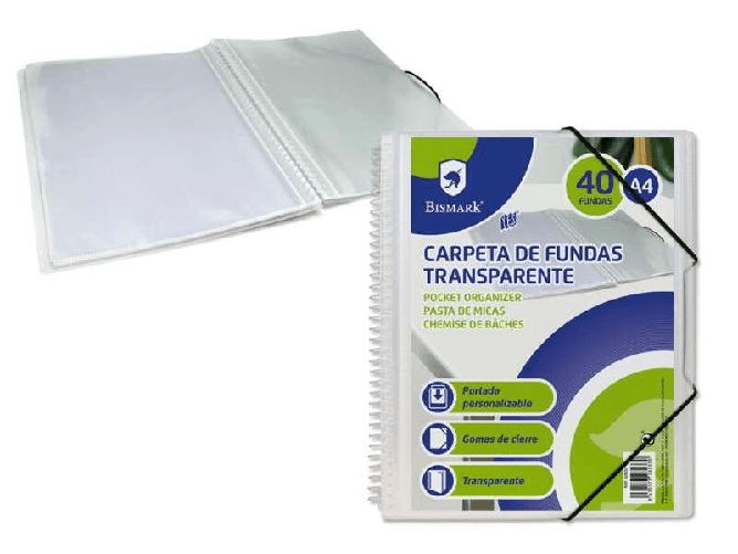 Cartella Spirale Bismark 40 Copertine Trasparenti - Polipropilene - Copertina Personalizzabile - Spirale in Plastica Ind