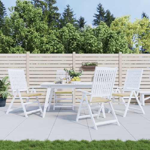 vidaXL Cuscini per Sedia 2 pz Beige 50x50x3 cm in Tessuto Oxfor4