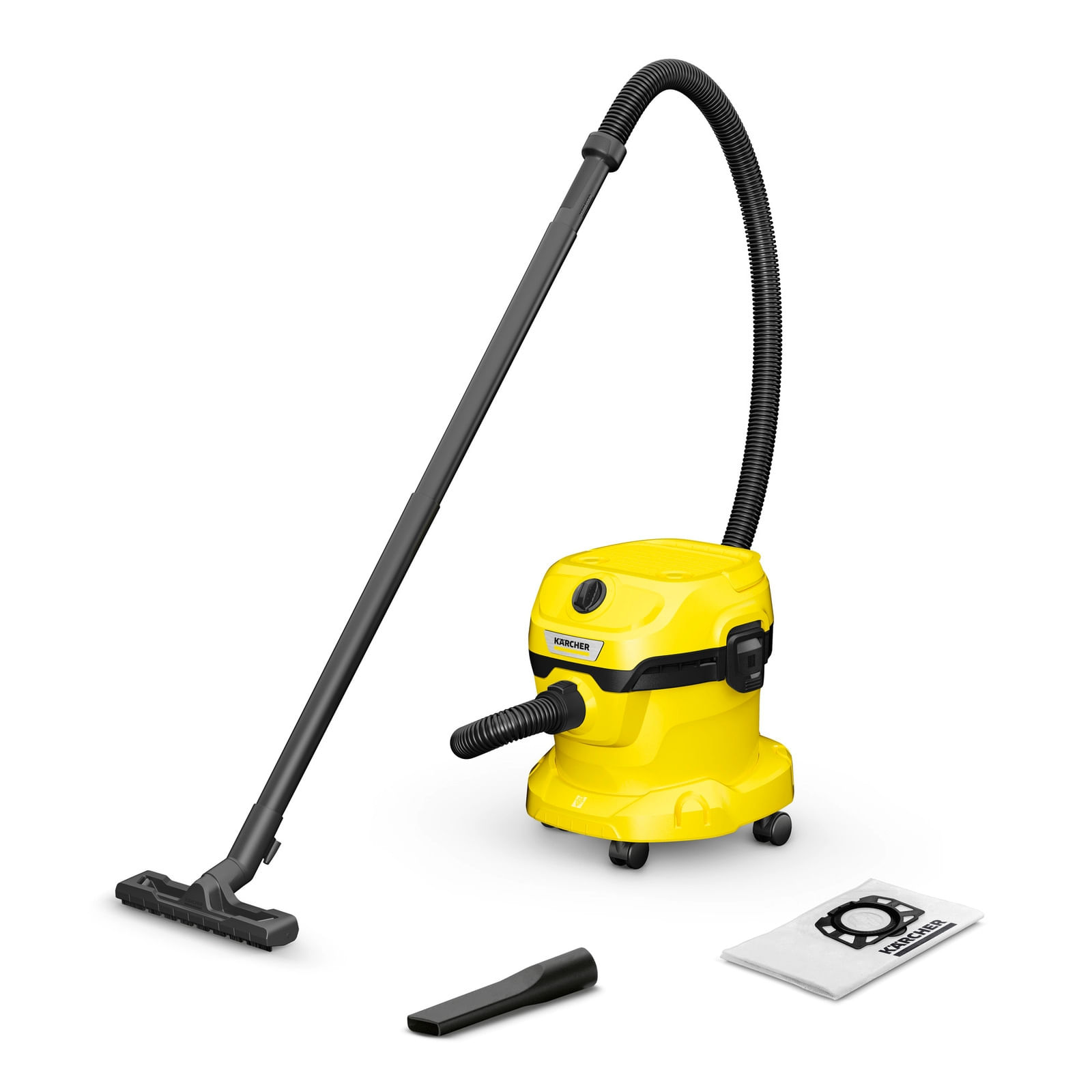 Karcher Kärcher WD 2 Plus V-12/4/18 12 L Aspiratore a cilindro Secco e bagnato 1000 W Sacchetto per la polvere Kärcher WD 2 Plus V-12/4/18 12 L Aspira