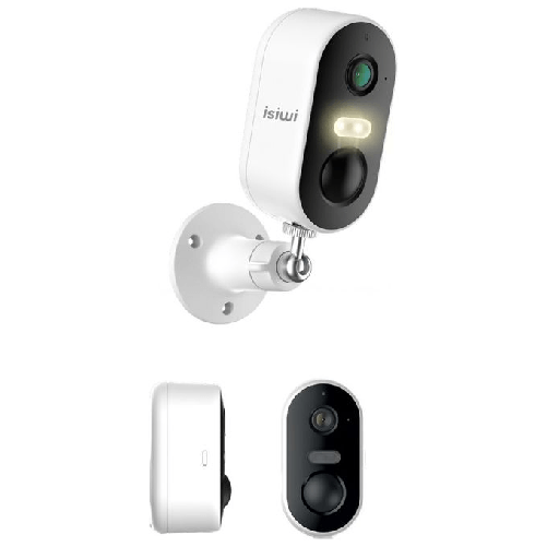 Isiwi Telecamera A Batteria Wireless Flai+ 2K Bullet Fissa Per Esterno Ir Led E Showcolor Audio Bidi
