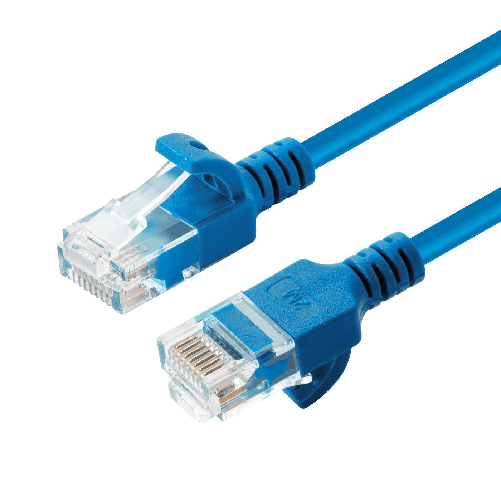 Microconnect W125628011 cavo di rete Blu 10 m Cat6a U/UTP [UTP] (U/UTP CAT6A Slim 10M Blue - Unshielded Network Cable, -