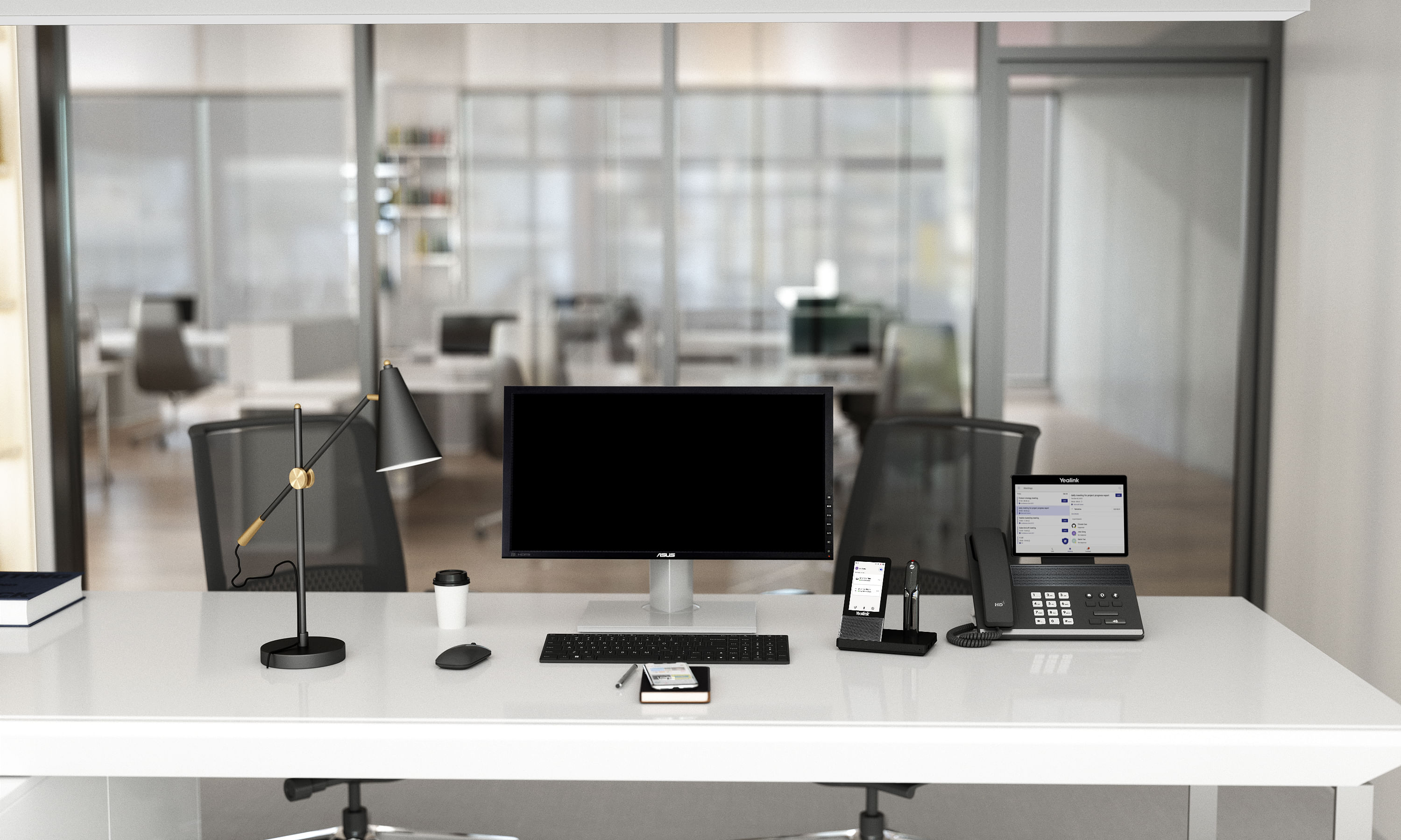 Yealink WH66 Dual UC Auricolare Wireless A Padiglione Ufficio USB tipo A Bluetooth Base di ricarica Nero