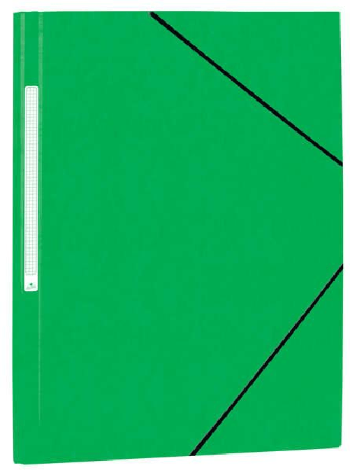 Mariola Simil Cartella in Cartoncino Prespan con Etichetta sul Dorso Folio 500gr/m2 - Misure 34x25cm - Chiusura con Gomma Elastica - Colore Verde