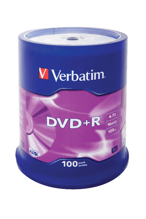 Verbatim DVD+R Matt Silver 4,7 GB 100 pz