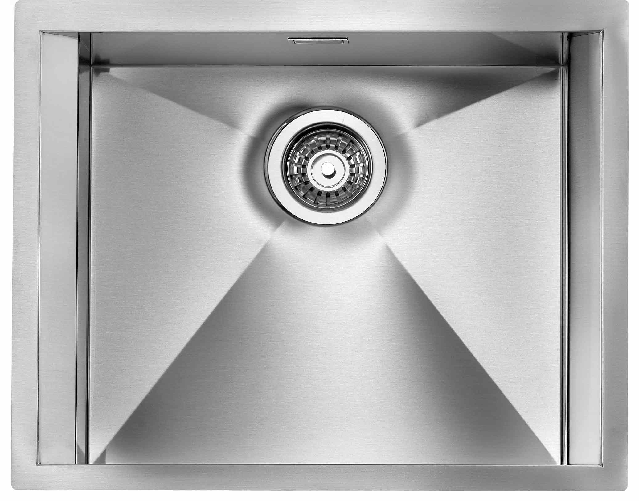 Lavello FOCUS 3" 1 vasca ACCIAIO INOX INCASSO SLIM 57X45 prof 19