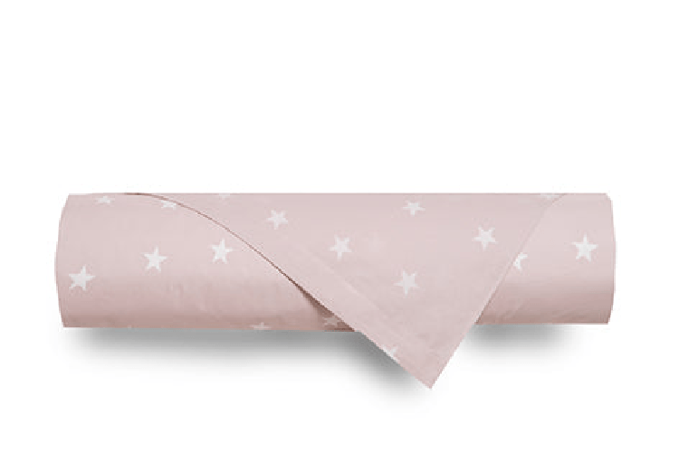 NOVILUNIO.IT Lenzuolo piano stampa digitale in cotone made in italy STELLINE ROSA