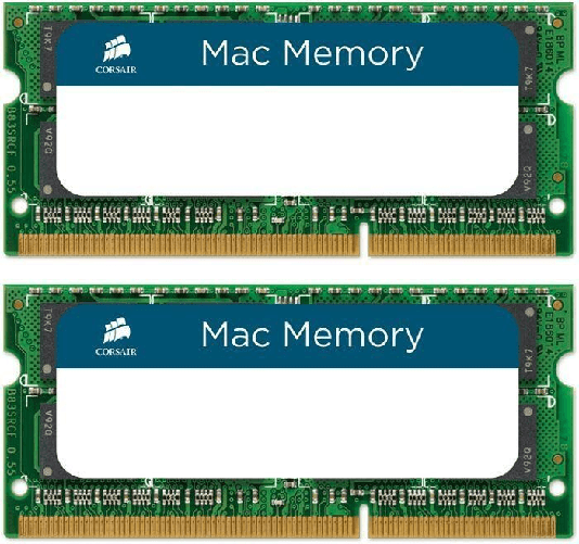 Corsair Mac Memory So-Dimm Kit 16GB, DDR3L-1600, CL11-11-11-30 Corsair 16GB (2x8GB) DDR3L 1600MHz SO-DIMM memoria
