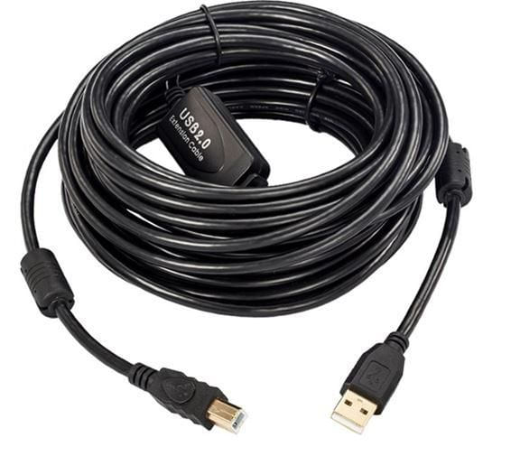 Microconnect USBAB5B-ACTIVE cavo USB 5 m USB 2.0 USB A USB B Nero (Active USB 2.0 A-B Cable, 5m - With integrated - repe