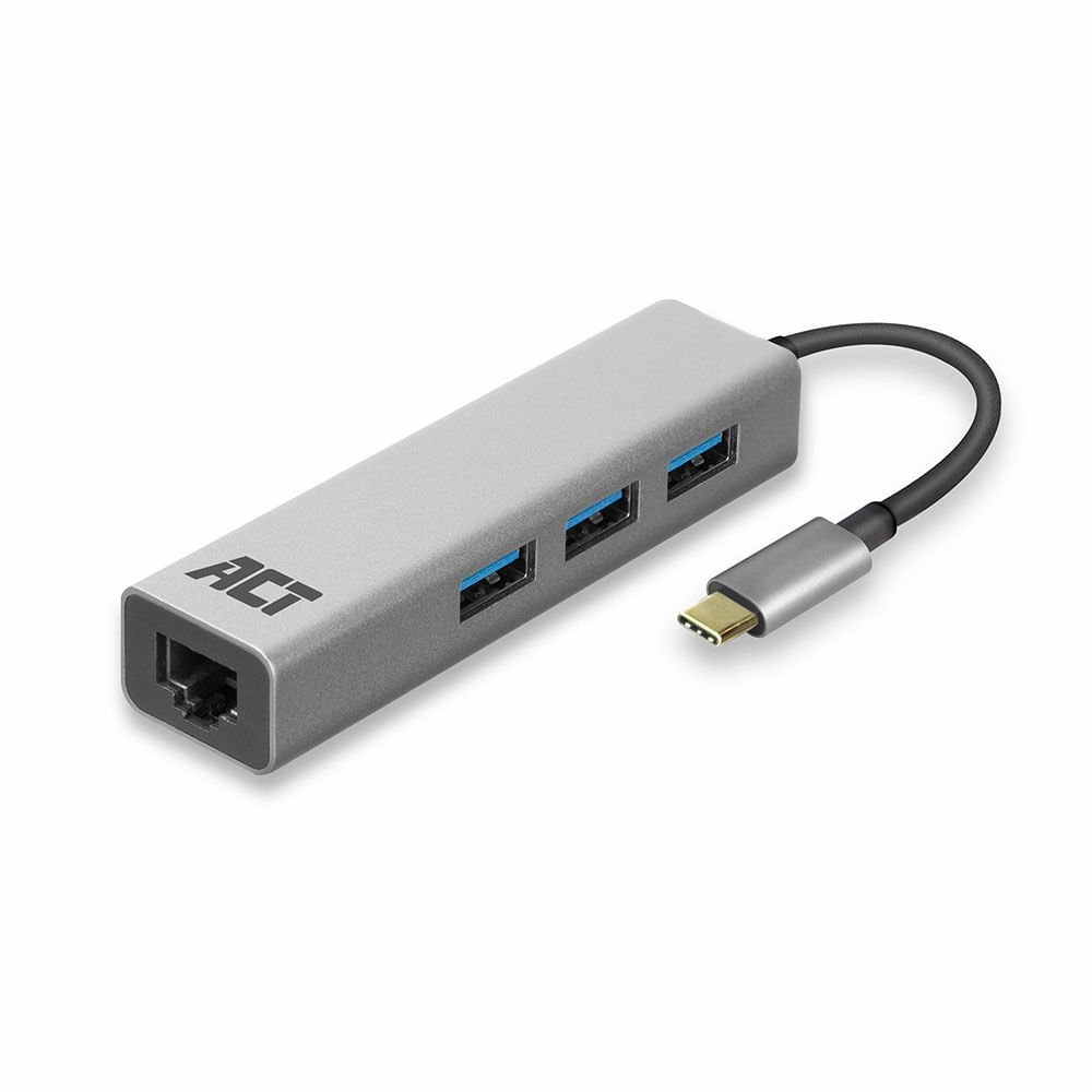ACT AC7055 replicatore di porte e docking station per laptop USB 3.2 Gen 1 (3.1 Gen 1) Type-C Grigio