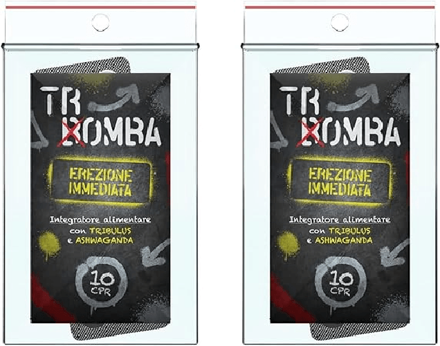 Tromba Integratore Sessuale: Maca, Tribulus, L-Arginina Ashwagandha | Forte Erezione Pene Uomo | Energizzante Libido 20 Compresse | Vitamine Ginseng