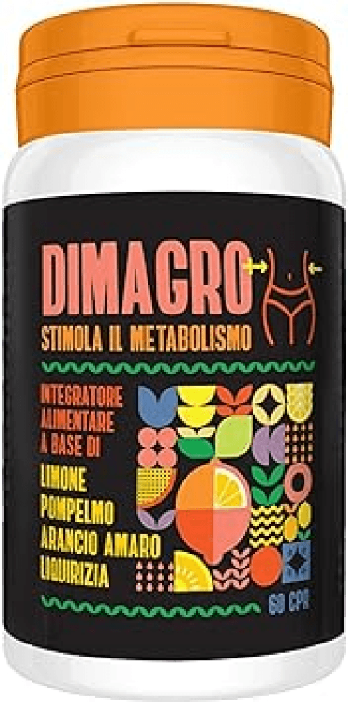 DimAgro Integratore Forte Dimagrante Naturale Brucia Grassi e Stimola il Metabolismo - 60 Compresse Masticabili per Dimagrire Velocemente