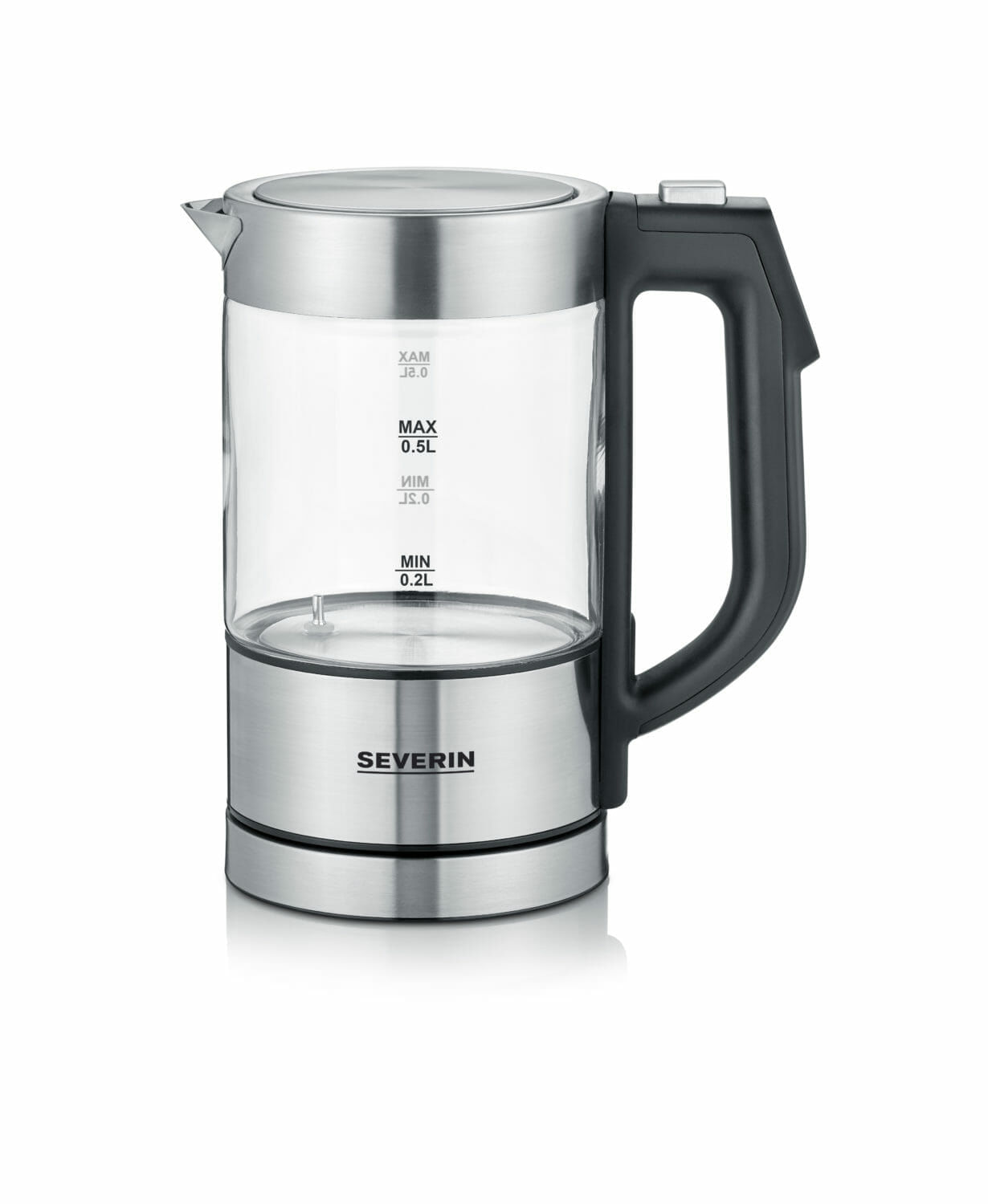 Severin WK 3458 bollitore elettrico 0,5 L 1100 W Nero, Trasparente