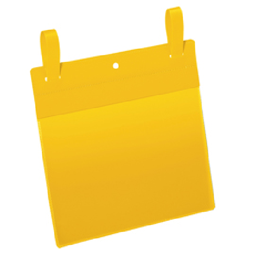 DURABLE 50 buste identificazione con fascette 210x148mm(A5-ORIZ.)art.1749Giallo DURABLE