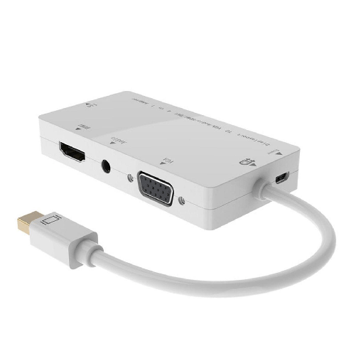 Microconnect MDPDVIHDMIVGAAA replicatore di porte e docking station per laptop Bianco (Mini DP to DVI/HDMI/VGA/Audio - f Microconnect MDPDVIHDMIVGAAA