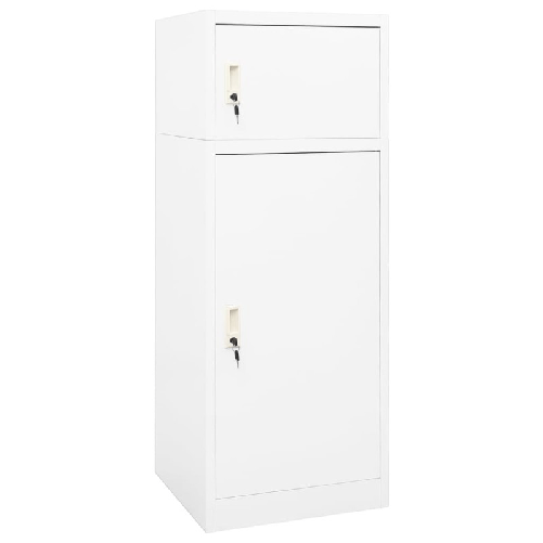 vidaXL Armadietto per Sella Bianco 53x53x140 cm in Acciaio