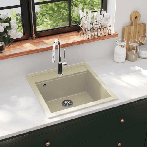 Lavello da Cucina in Granito Vasca Singola Beige