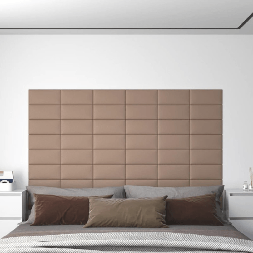 Pannelli Murali 12 pz Cappuccino 30x15 cm in Similpelle 0,54 m²