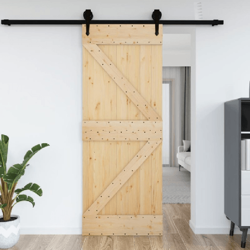 vidaXL Porta 85x210 cm in Legno Massello di Pino