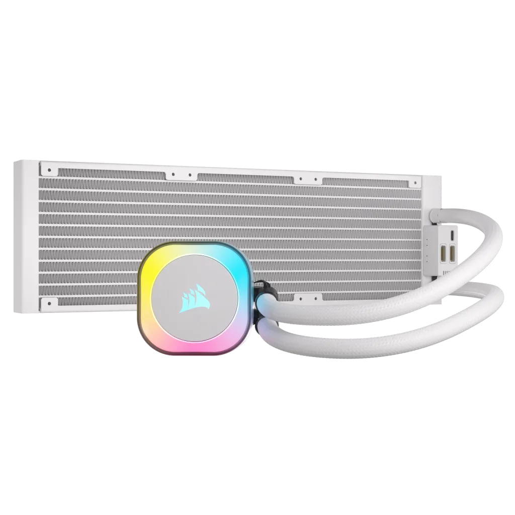 Corsair H150I Processore Liquid cooling kit 12 cm Bianco (CORSAIR ICUE LINK H150I RGB LIQUID WHT) Corsair H150I Processore Kit di raffreddamento a liq