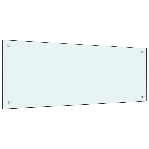 Paraschizzi per Cucina Bianco 100x40 cm in Vetro Temperato