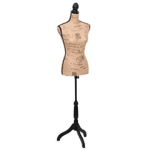vidaXl Busto Sartoriale Donna Marrone Nero Manichino in Iuta