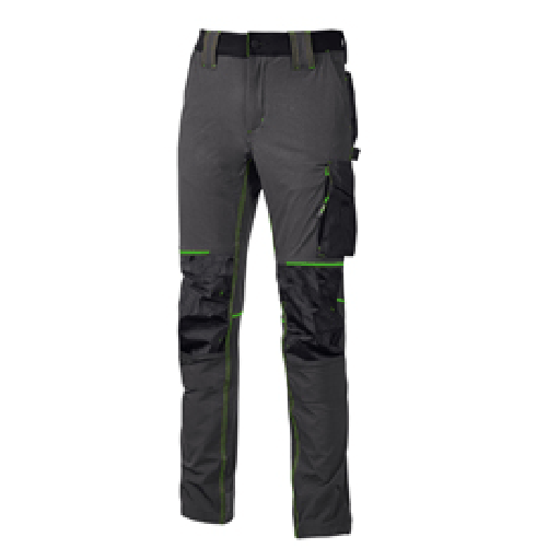 U-Power Pantalone da lavoro Atom - taglia L - grigio/verde - U-Power