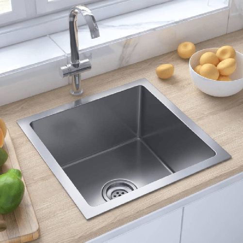 vidaXL Lavello da Cucina Lavorato a Mano in Acciaio Inox