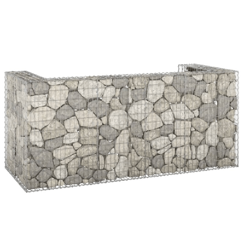 Gabbione per Bidoni in Acciaio Zincato 254x100x110 cm