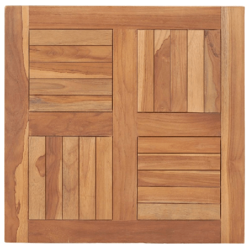 vidaXL Piano del Tavolo in Legno Massello di Teak 60x60x2,5 cm