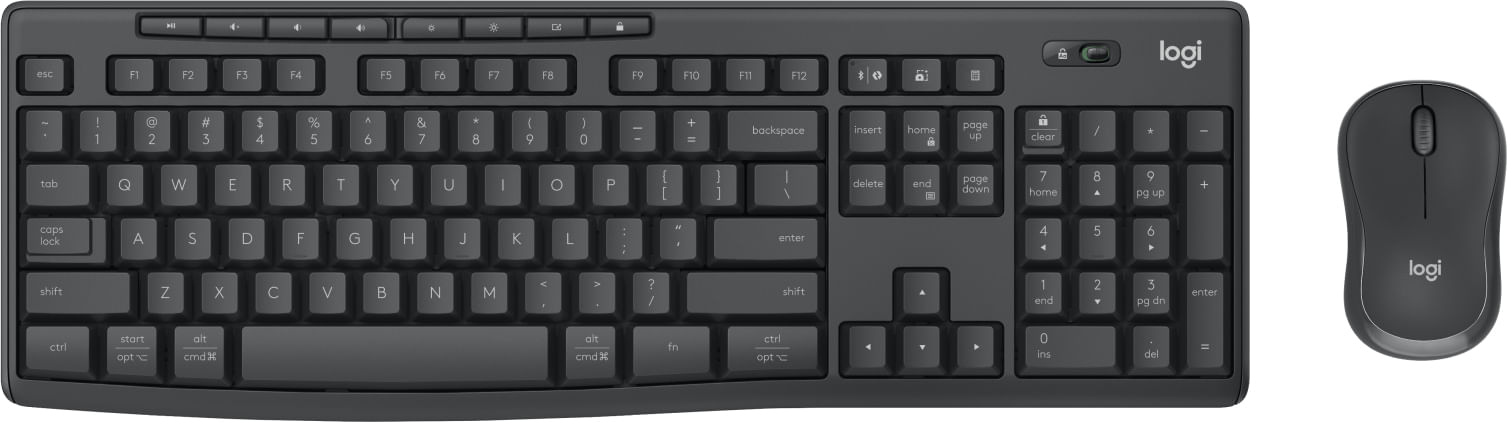 Logitech MK370 Combo for Business, Tastiera e Mouse Wireless Full-Size, ricevitore USB Logi Bolt Sicuro, Bluetooth Logitech MK370 Combo for Business t