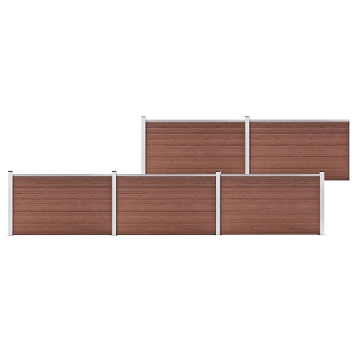 vidaXL Pannello di Recinzione in WPC 872x106 cm Marrone