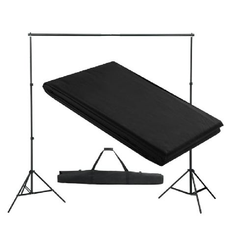 Sistema Portafondali con Fondale Nero 300 x 300 cm