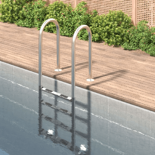 vidaXL Scala per Piscina 54x38x184,5 cm Acciaio Inox 304