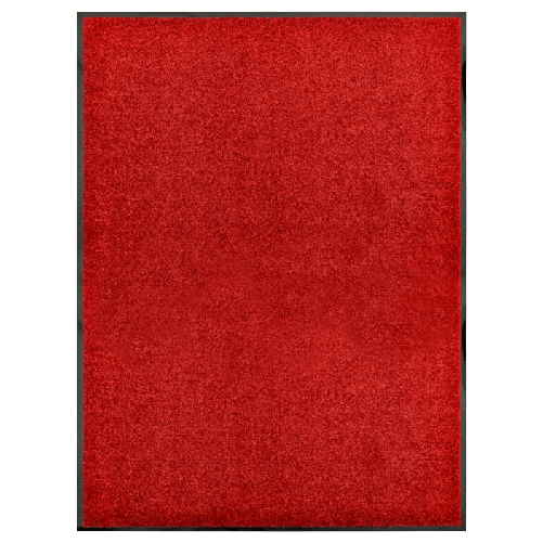 vidaXL Zerbino Lavabile Rosso 90x120 cm