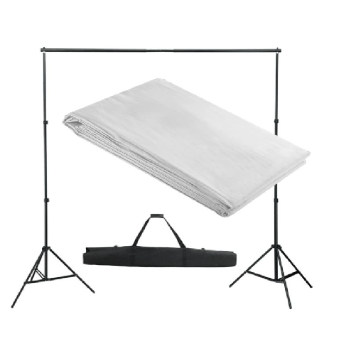 Sistema Portafondali con Fondale Bianco 300 x 300 cm