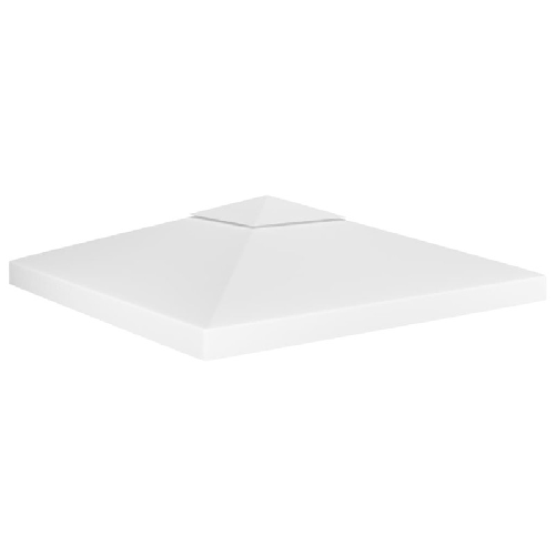 vidaXL Copertura Superiore per Gazebo a 2 Strati 310 g/m² 3x3 m Bianca