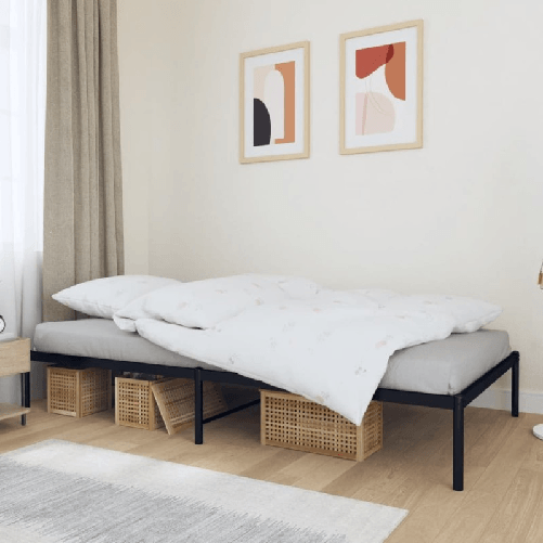 vidaXL Giroletto in Metallo Nero 100x200 cm