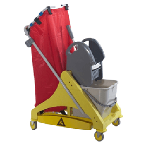 TAXON Carrello per pulizie QO-Kart Multi - salvaspazio - 30 L - 42 x 78 x 108 cm - Taxon