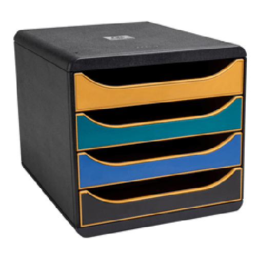 EXACOMPTA Cassettiera Big Box 4 cassetti NeoDeco multicolore Exacompta