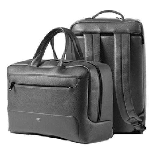 IN TEMPO Borsa zainabile bi-bag Gate Trended - 42 x 28 x 14 cm - ecopelle - nero - In Tempo