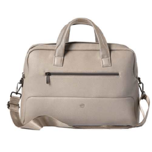 IN TEMPO Borsa Gate Trended - con manici - 41 x 30 x 15 cm - ecopelle - ghiaccio - In Tempo