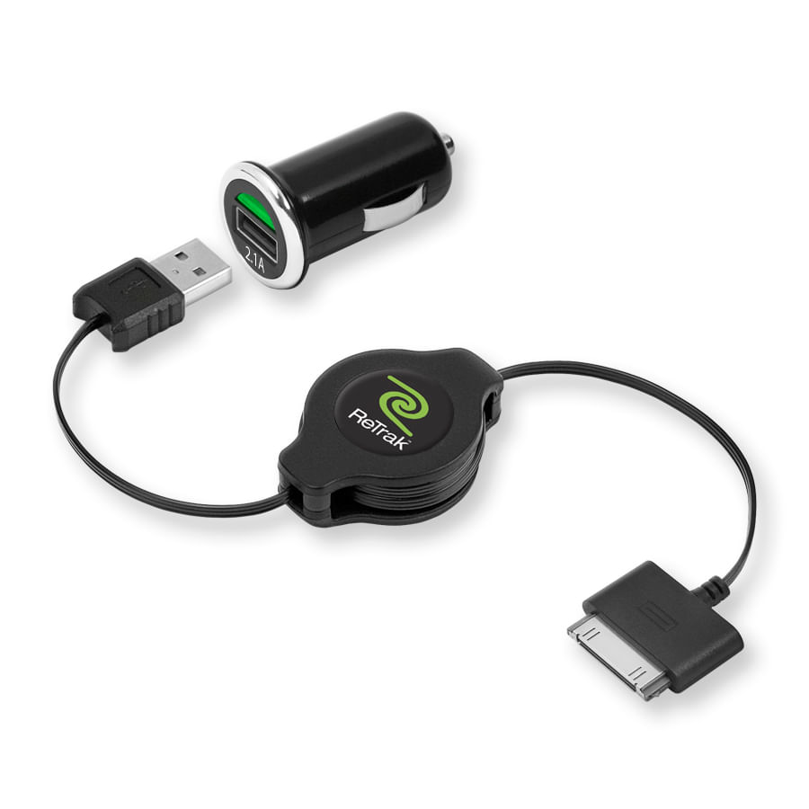 ReTrak EUIPADCAR Caricabatterie per dispositivi mobili Telefono cellulare, MP3 Nero Accendisigari Auto