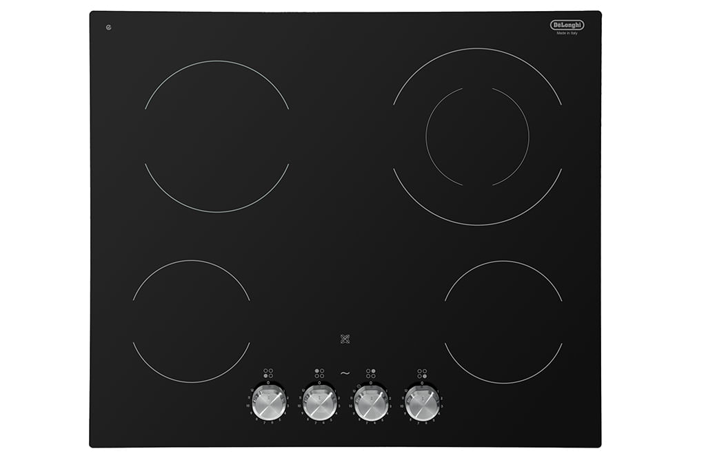 Delonghi De’Longhi PVC 61 FK piano cottura Nero Da incasso 60 cm Piastra sigillata 4 Fornello(i)