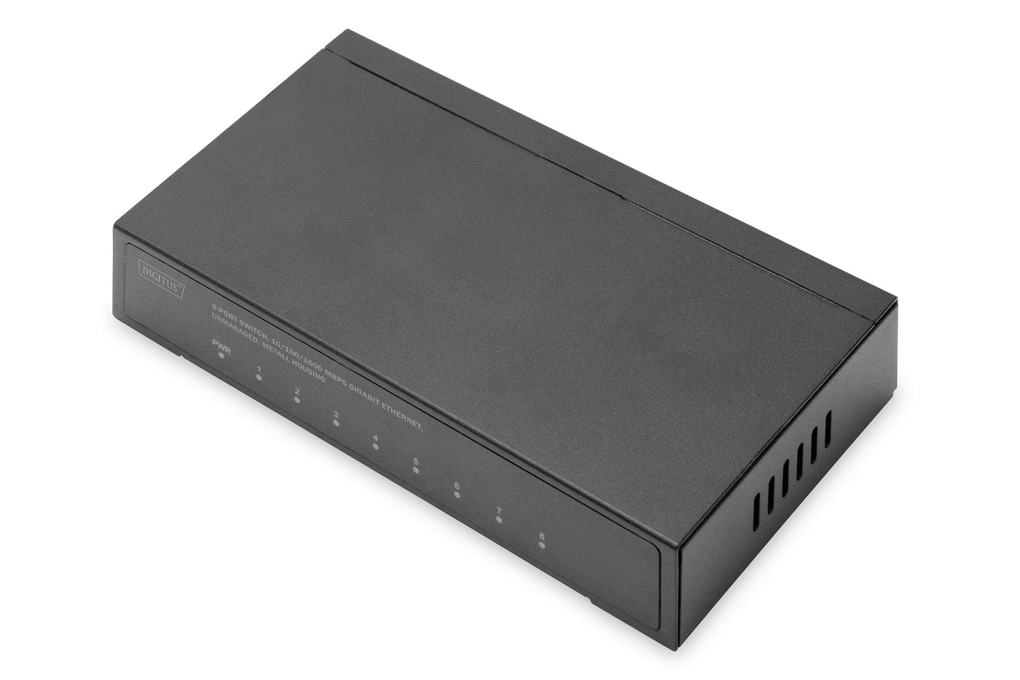 Digitus Switch Gigabit 8 porte, desktop, non gestito, alloggiamento in metallo