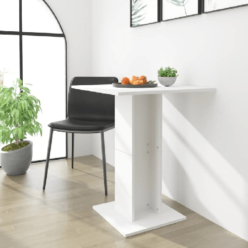 vidaXL Tavolo da Bistrot Bianco 60x60x75 cm in Legno Multistrato