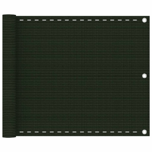 vidaXL Schermo Frangivista per Balcone Verde Scuro 75x500 cm in HDPE