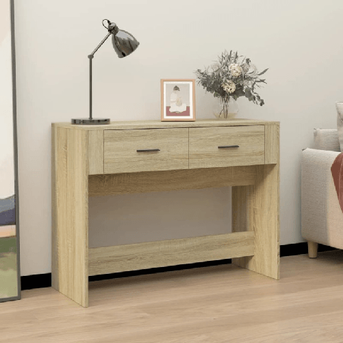 Tavolo Consolle Rovere Sonoma 100x39x75 cm in Legno Multistrato