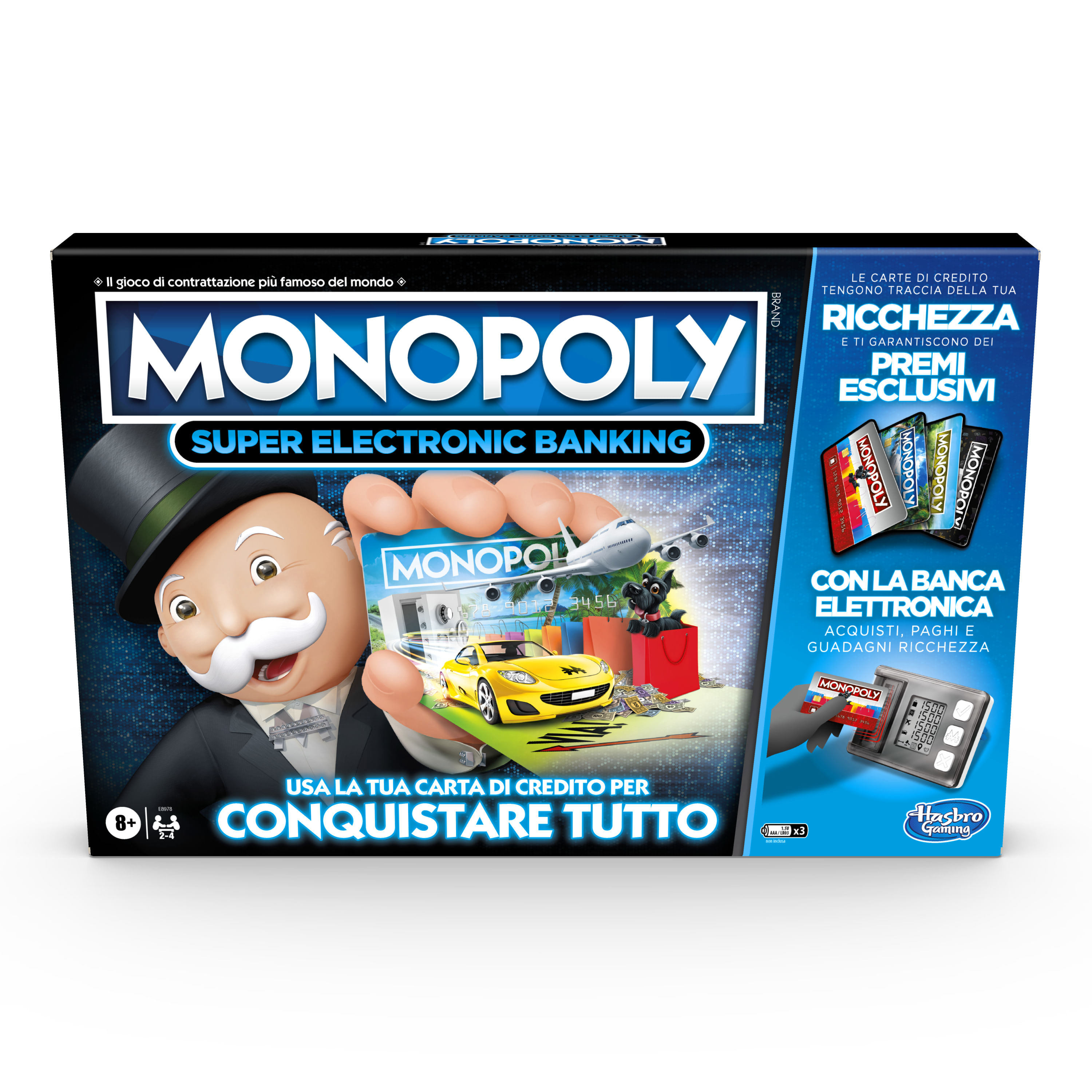 Hasbro Monopoly - Super Electronic Banking (gioco in scatola, Gaming, edizione italiana) Monopoly - Super Electronic Banking (gioco in scatola, Gaming