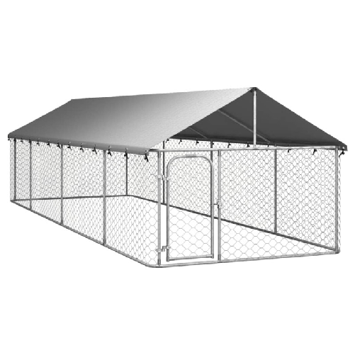 Gabbia per Cani da Esterno con Tetto 600x200x150 cm