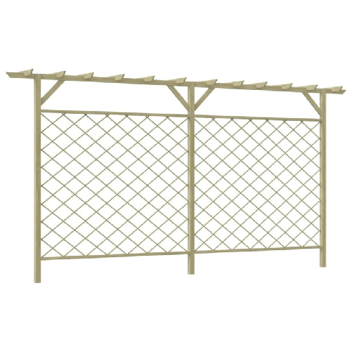 Recinzione di Lattice con Pergolato per Giardino in Legno